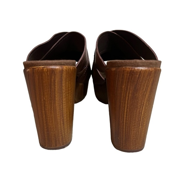 White Mountain Alive Platform Sandal Womens 10M Brown Clog Slip On Shoes - Picture 7 of 10